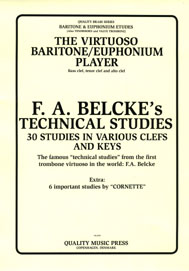<strong><font color="black"> The Virtuoso Baritone/Euphonium Player.</strong><br><BR>F.  A. Belcke-Per Gade. <br></strong>(Bass, tenor & alto clef).<br><strong> EXTRA: 6 Important Studies by "CORNETTE".<br><font color="blue">Click to read